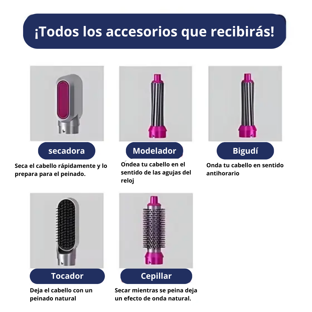 BeautyPro 5X: ¡El Secador Multifuncional que Transforma tu Cabello!